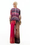 Shop_Aseem Kapoor_Multi Color Mushroom Twill Printed And Zahra Sweatshirt & Trouser Set _at_Aza_Fashions