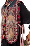 Buy_Aseem Kapoor_Multi Color Italian Crepe Embellished Embroidered And Draped Skirt Set  