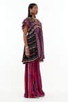 Shop_Aseem Kapoor_Multi Color Crinkle Crepe Nero Printed Tunic And Trouser Set _Online_at_Aza_Fashions