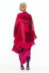 Shop_Aseem Kapoor_Pink Sheer Silk Embroidery Dori Open Gami Border Envelope Jacket _at_Aza_Fashions