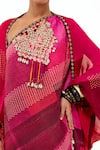 Aseem Kapoor_Pink Sheer Silk Embroidery Dori Open Gami Border Envelope Jacket _Online_at_Aza_Fashions