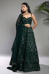 Buy_Shahmeen Husain_Green Georgette Embroidered Chikankari Sweetheart Corset Anarkali With Dupatta _at_Aza_Fashions