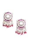 Buy_Ivorine_Red Ruby Embellished Drop Earrings _Online_at_Aza_Fashions