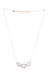 Buy_Ivorine_White Semi Precious Stone Moissanite Polki Pendant Necklace _Online_at_Aza_Fashions