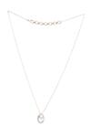 Buy_Ivorine_White Semi Precious Stones Drop Moissanite Polki Pendant Necklace _Online_at_Aza_Fashions