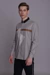 Buy_Lacquer Embassy_Grey Cotton Cut And Sew Baltoro Shirt  _Online_at_Aza_Fashions