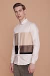Buy_Lacquer Embassy_Cream Cotton Cut And Sew Cedar Striped Pattern Shirt _Online_at_Aza_Fashions