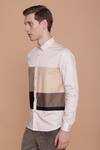 Shop_Lacquer Embassy_Cream Cotton Cut And Sew Cedar Striped Pattern Shirt _Online_at_Aza_Fashions