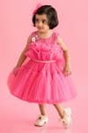 Shop_Ruchika Lath Label_Pink Tulle, Crepe Embroidery Barbie Dress _at_Aza_Fashions