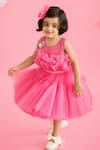 Shop_Ruchika Lath Label_Pink Tulle, Crepe Embroidery Barbie Dress _Online_at_Aza_Fashions