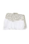 Shop_NR BY NIDHI RATHI_White Embellished Crystal Clutch _Online_at_Aza_Fashions