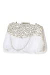 Shop_NR BY NIDHI RATHI_White Embellished Crystal Clutch 