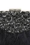 Shop_NR By Nidhi Rathi_Black Embellished Feather Clutch_Online_at_Aza_Fashions