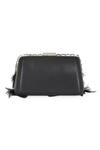 NR By Nidhi Rathi_Black Embellished Feather Clutch_at_Aza_Fashions