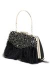 Buy_NR By Nidhi Rathi_Black Embellished Feather Clutch