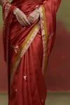 Buy_Dressfolk_Red Handloom Silk Hansika Motif Embroidered Saree _Online_at_Aza_Fashions