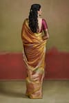 Shop_Dressfolk_Yellow Handloom Silk Kadambari Maheshwari Saree _at_Aza_Fashions