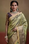 Buy_Dressfolk_Green Handloom Silk Leela Maheshwari Saree _Online_at_Aza_Fashions