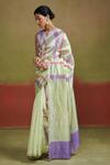 Buy_Dressfolk_Green Handloom Silk Zohra Stripe Pattern Saree _Online_at_Aza_Fashions