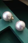 Shop_Do Taara_Pink Pearls Embellished Studs _at_Aza_Fashions