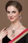 Buy_Dugran By Dugristyle_Multi Color Natural Stone Embellished Pendant Necklace _at_Aza_Fashions