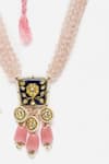 Buy_Dugran By Dugristyle_Multi Color Natural Stone Embellished Pendant Necklace _Online_at_Aza_Fashions