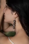 Buy_Do Taara_Grey Pearl Drop Danglers _Online_at_Aza_Fashions