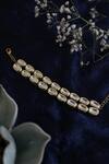 Shop_Do Taara_Gold Plated Kundan Bracelet _at_Aza_Fashions
