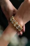 Do Taara_Gold Plated Kundan Bracelet _Online_at_Aza_Fashions