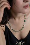 Do Taara_Green Natural Stones Embellished Necklace _Online_at_Aza_Fashions