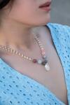 Buy_Do Taara_Multi Color Natural Stones And Pearl Embellished Necklace _Online_at_Aza_Fashions