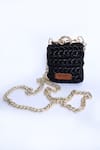 Buy_BIJIT_Black Woven Arm Candy Mini Belt Bag 