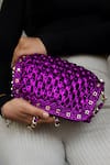 Shop_Stushè_Purple Handwoven Telly Metallic Embellished Bag _at_Aza_Fashions