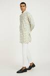 Nautanky_Off White Handloom , Serene Skyline Print Kurta With Pant _at_Aza_Fashions