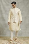 Shop_Alaya Advani_Cream Silk Embroidery Flora Sequin Bundi Kurta Set_Online_at_Aza_Fashions