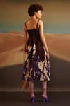 Shop_Verb By Pallavi Singhee_Brown Polyester Sweetheart Neck Printed Corset Dress _at_Aza_Fashions