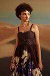 Verb By Pallavi Singhee_Brown Polyester Sweetheart Neck Printed Corset Dress _Online_at_Aza_Fashions