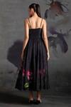 Shop_Verb By Pallavi Singhee_Black Organza Beads, Embroidery Sweetheart Neck Bodice Dress _at_Aza_Fashions