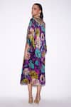 Shop_Verb By Pallavi Singhee_Purple Viscose, Chiffon Sequins, Embroidery Abstract Color Splash Print Dress _at_Aza_Fashions