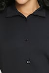 Emblaze_Black Collar Maxi Shirt Dress_at_Aza_Fashions
