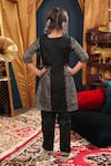 Shop_Cute Couture_Black Cotton, Silk Gota Patti, Embroidery Hand Kurta And Pant Set _at_Aza_Fashions