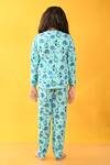 Shop_Anthrilo_Blue 100% Cotton Rich Printed Dinosaur Space Top And Pyjama Set _at_Aza_Fashions