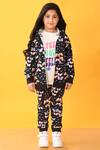 Buy_Anthrilo_Black Cotton, Fleece Butterfly Print Hoodie And Joggers Set_at_Aza_Fashions