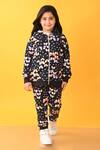 Anthrilo_Black Cotton, Fleece Butterfly Print Hoodie And Joggers Set_Online_at_Aza_Fashions