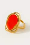 Shop_Voyce Jewellery_Orange Enameled Copacabana Ring _at_Aza_Fashions