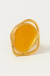 Shop_Voyce Jewellery_Yellow Enameled Copacabana Ring _at_Aza_Fashions