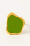 Voyce Jewellery_Green Enameled Noosa Abstract Shaped Ring _Online_at_Aza_Fashions