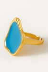 Buy_Voyce Jewellery_Blue Enameled Noosa Ring _at_Aza_Fashions