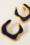 Voyce Jewellery_Blue Enameled Hawaii Earrings _Online_at_Aza_Fashions