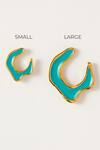 Buy_Voyce Jewellery_Blue Enameled Hawaii Abstract Shaped Earrings _Online_at_Aza_Fashions